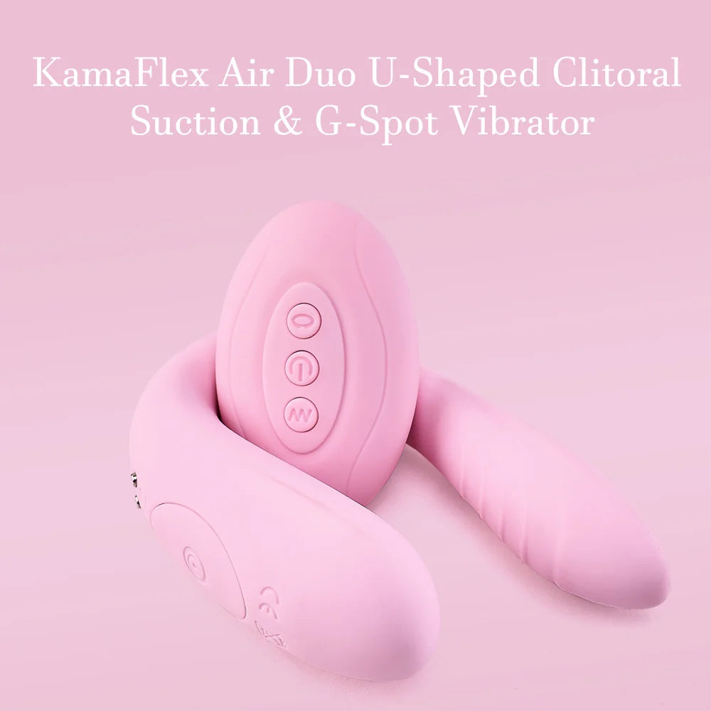 KamaFlex Air Duo U-Shaped Clitoral Suction & G-Spot Vibrator