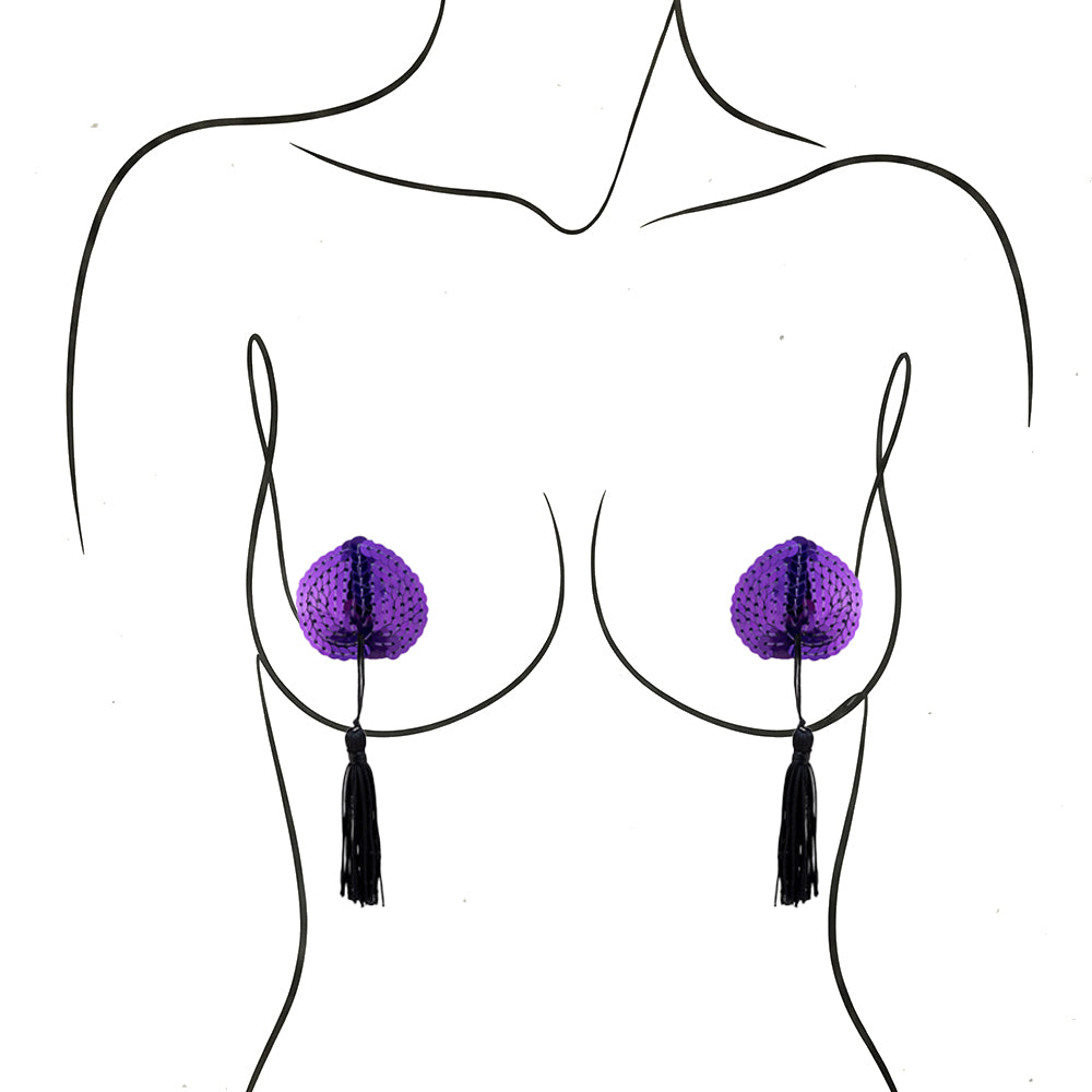 Kama Seamless Nipple Cover for Women (Purple & Red)